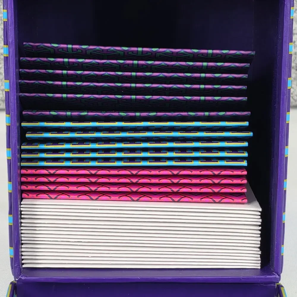 TORY BURCH STATIONERY SET – TURQUOISE/PURPLE MULTI – 15 CARDS + 18 ENVELOPES